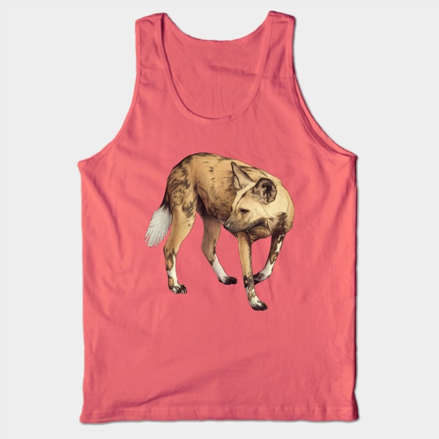 African Wild Dog Tank Top by Atarial